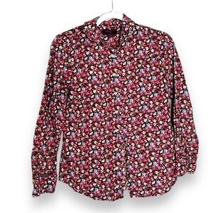 J Crew Liberty Art Fabric Cotton Floral Long Sleeve Shirt Size 2 Top F8523